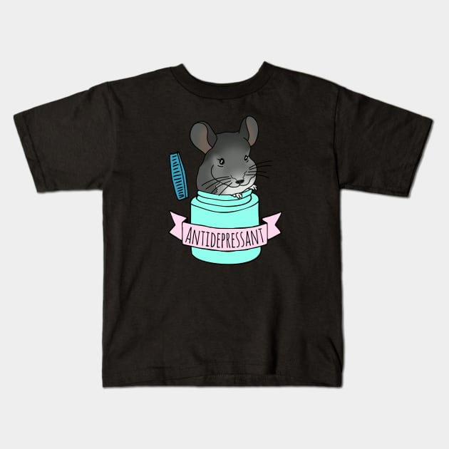 Antidepressant chinchilla Kids T-Shirt by FandomizedRose